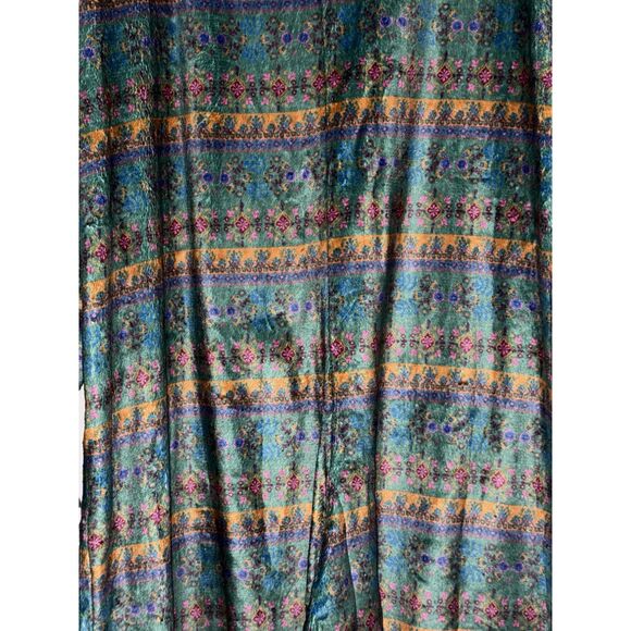 New Natural Life One Piece Pajamas L/XL Floral Boho Plush Fleece Jumpsuit Zip - Picture 7 of 15